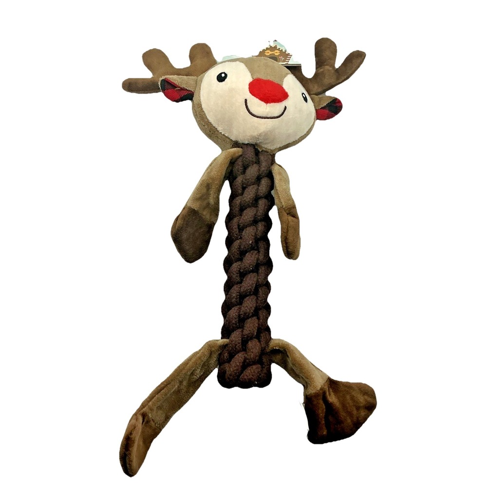 Paw Yeah Rudolph Rope Dog Toy 15 Inch‎ Christmas Toy For Pups